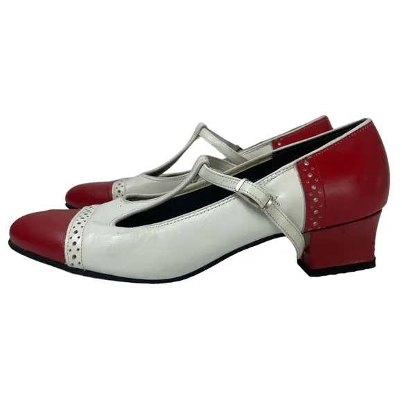 Mary Jane T Strap Spectator Heels tictactoes Character Dance Swing Performance