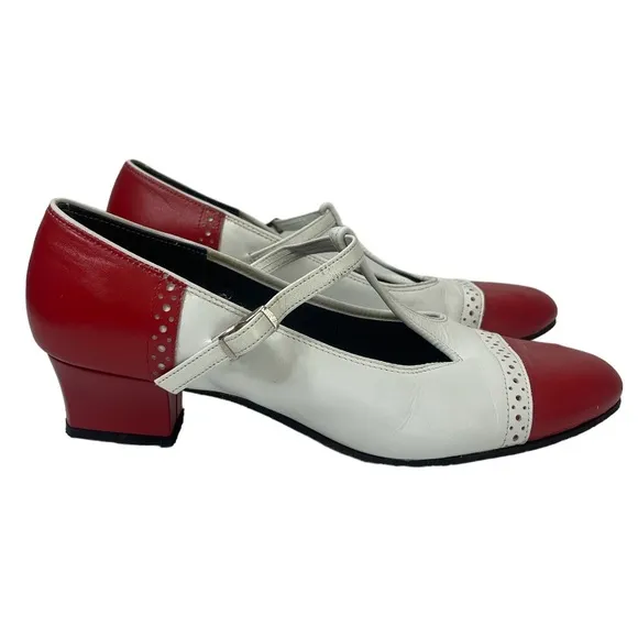 Mary Jane T Strap Spectator Heels tictactoes Character Dance Swing Performance