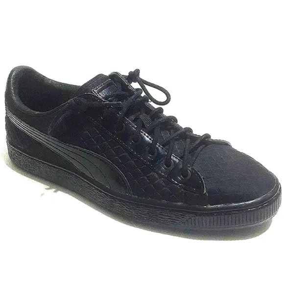 Meek Mill Dream Chaser Black Quilted Leather Men's Sneakers US 7.5