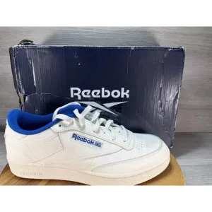 Men Reebok Club C 85 Tennis Shoes Sneakers Size 11 Chalk White Blue IE9388