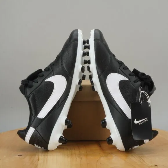 Mens 7 / Womens 8.5 - Nike Premier III 3 FG Leather Soccer Cleats Black White