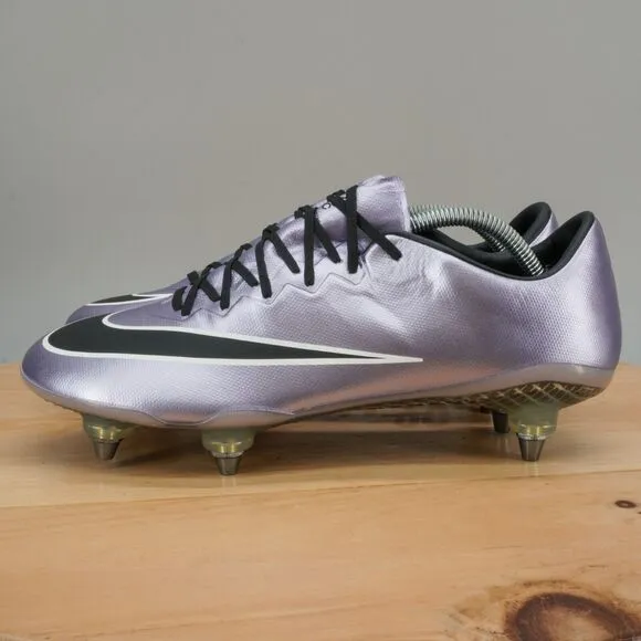 Mens 7.5 / Womens 9 - Nike Mercurial Vapor 10 SG Soccer Cleats Metallic Purple