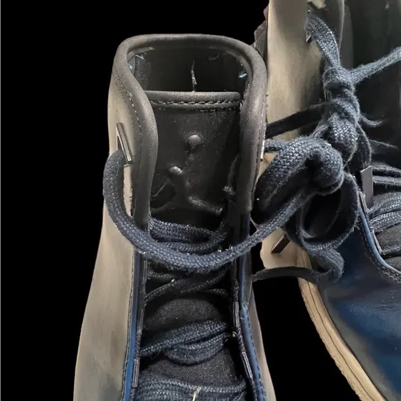 Mens 9 NIKE Jordan Instigator Navy Blue Leather Shoes 705076-401 2014 Basketball