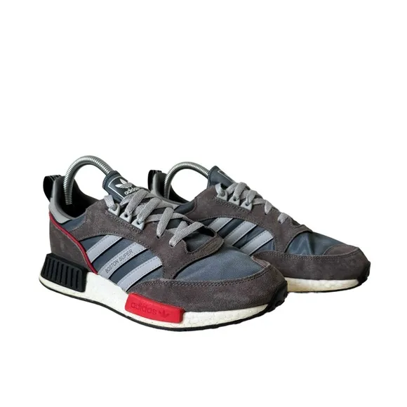 Men's Adidas Boston Super R1 Running Tennis Shoes in Cool Grey 7