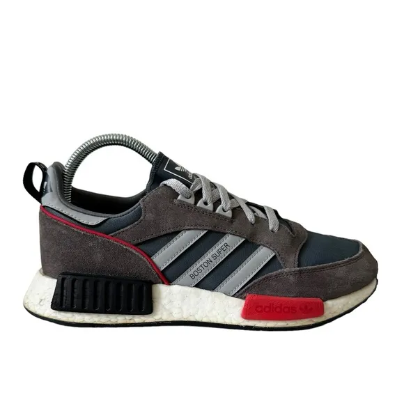 Men's Adidas Boston Super R1 Running Tennis Shoes in Cool Grey 7