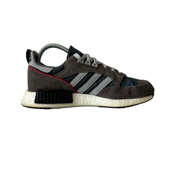Men's Adidas Boston Super R1 Running Tennis Shoes in Cool Grey 7