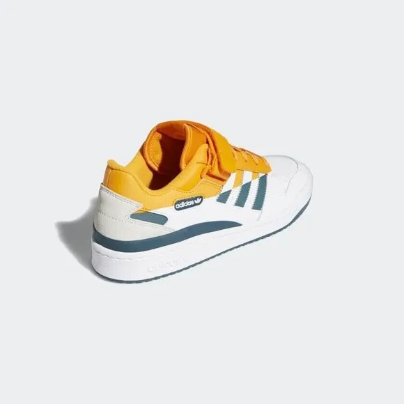 MEN'S Adidas Originals Forum Low Premium White Crew Orange Teal Shoes FY4970