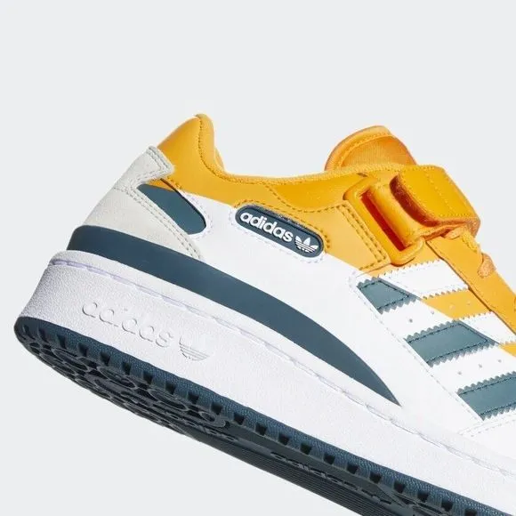 MEN'S Adidas Originals Forum Low Premium White Crew Orange Teal Shoes FY4970