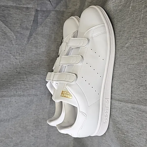 Men's Adidas Stan Smith Court Sneaker, White, Size 9 (#635)