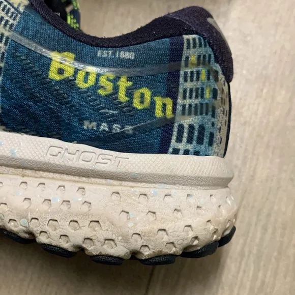 Mens Brooks Ghost 12 Boston Marathon 2020 Lace Up Running Sneakers Shoes