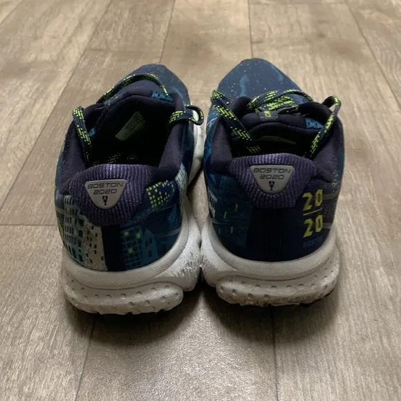 Mens Brooks Ghost 12 Boston Marathon 2020 Lace Up Running Sneakers Shoes