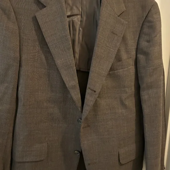 Men's Chaps Charcoal Plaid Pattern Size 40 L