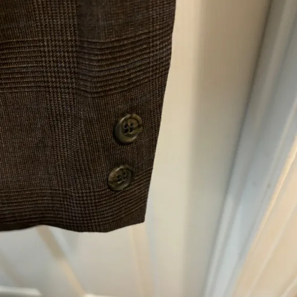 Men's Chaps Charcoal Plaid Pattern Size 40 L