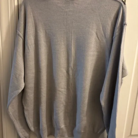 Men's Grey Saks Fifth Avenue Geometric Pattern L/S Sweater Size L