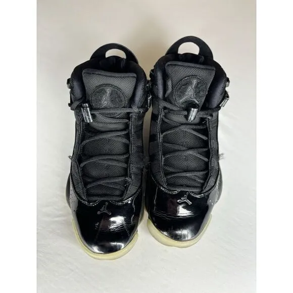 Men's Nike Air Jordan 6 Rings Black Ice White Basketball Shoes 322992-011 Size 8