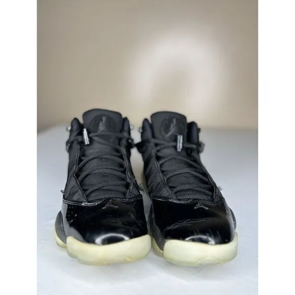 Men's Nike Air Jordan 6 Rings Black Ice White Basketball Shoes 322992-011 Size 8