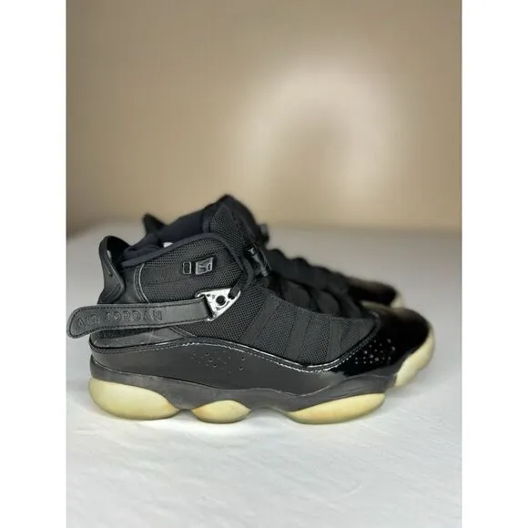 Men's Nike Air Jordan 6 Rings Black Ice White Basketball Shoes 322992-011 Size 8