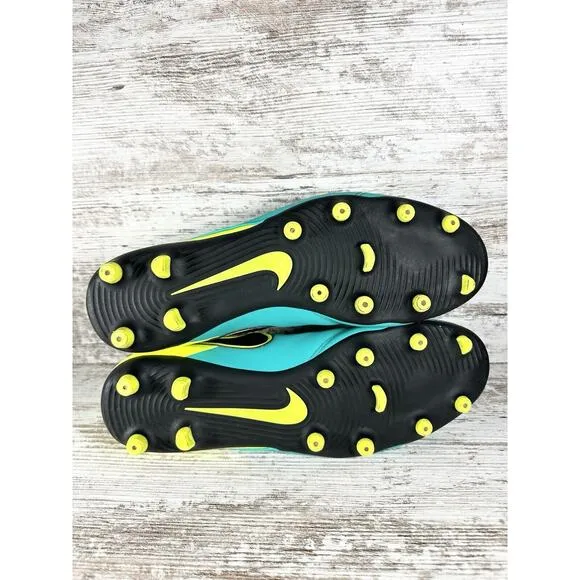 Men's Nike Tiempo Rio III FG Teal/Yellow Soccer Cleats Sz 12.5 Athletic