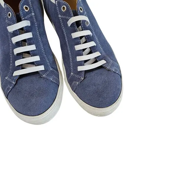 Men's Pastori Blue Suede Slip Ons, Size 8 1/2