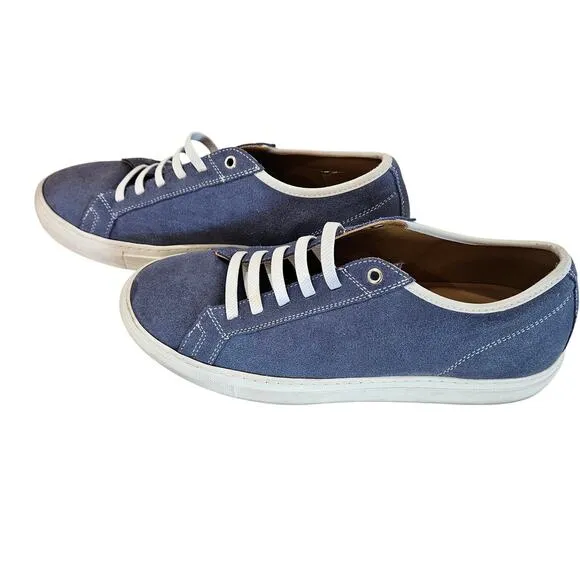 Men's Pastori Blue Suede Slip Ons, Size 8 1/2