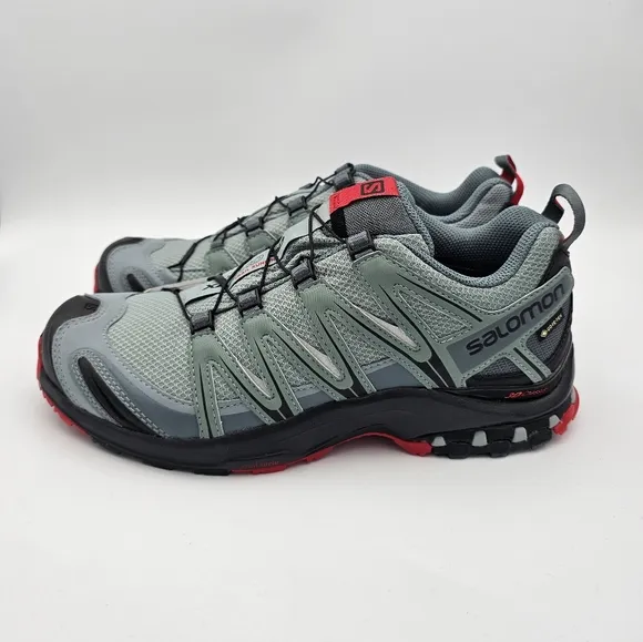Men's Salomon XA Pro 3D GTX Trail Running Shoes Lead Black Cherry 145464