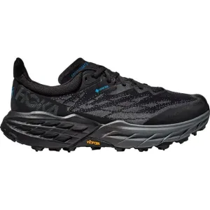 Mens Size 8.5 D Hoka One One Speedgoat 5 GTX Spike Shoes Black Winterized Trail