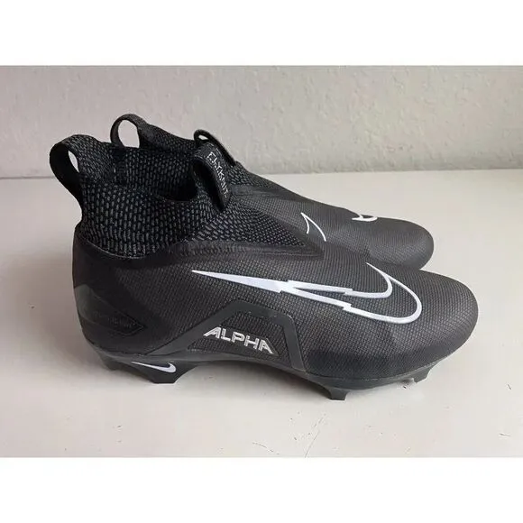 Men's  Sz 10.5 Nike Alpha Menace Elite 3 Black Football Cleats CT6648-010 NEW