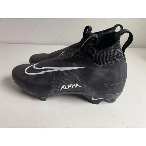 Men's  Sz 10.5 Nike Alpha Menace Elite 3 Black Football Cleats CT6648-010 NEW