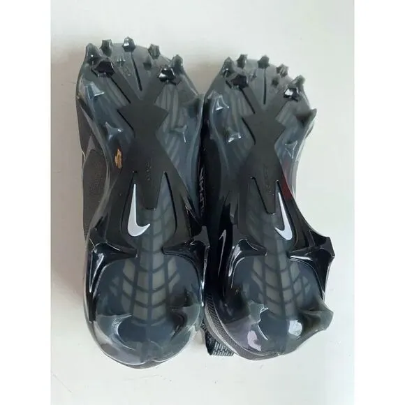 Men's  Sz 10.5 Nike Alpha Menace Elite 3 Black Football Cleats CT6648-010 NEW