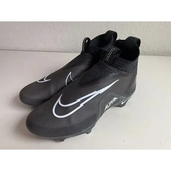 Men's  Sz 10.5 Nike Alpha Menace Elite 3 Black Football Cleats CT6648-010 NEW