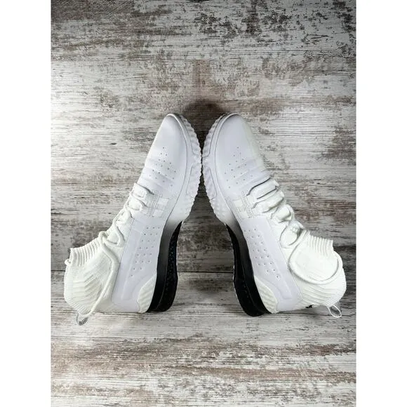 Men's Under Armour Project Rock 1 White/Black Sneakers Sz 13 Athletic Gym EUC!