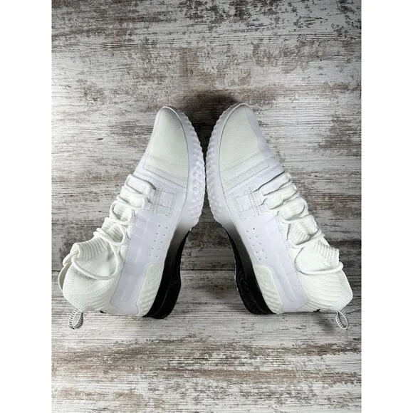 Men's Under Armour Project Rock 1 White/Black Sneakers Sz 13 Athletic Gym EUC!