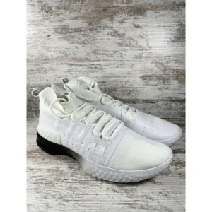 Men's Under Armour Project Rock 1 White/Black Sneakers Sz 13 Athletic Gym EUC!