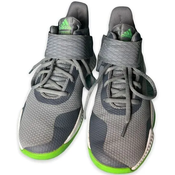 Mens Adidas Explosive Bounce Basketball Grey Lime Green Shoes 6