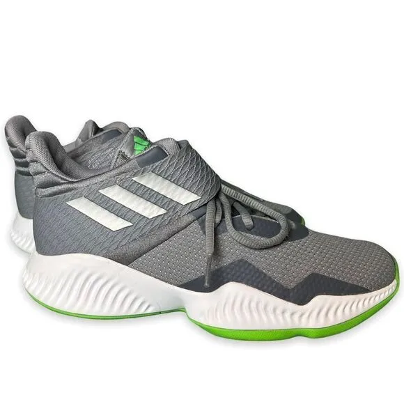 Mens Adidas Explosive Bounce Basketball Grey Lime Green Shoes 6