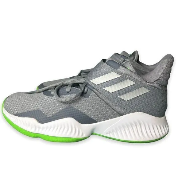 Mens Adidas Explosive Bounce Basketball Grey Lime Green Shoes 6