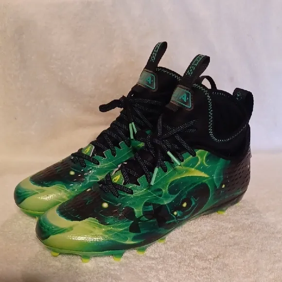 MensGreen and Black Under Armour VA Spotlight Lux Mc LE Slime Green Football