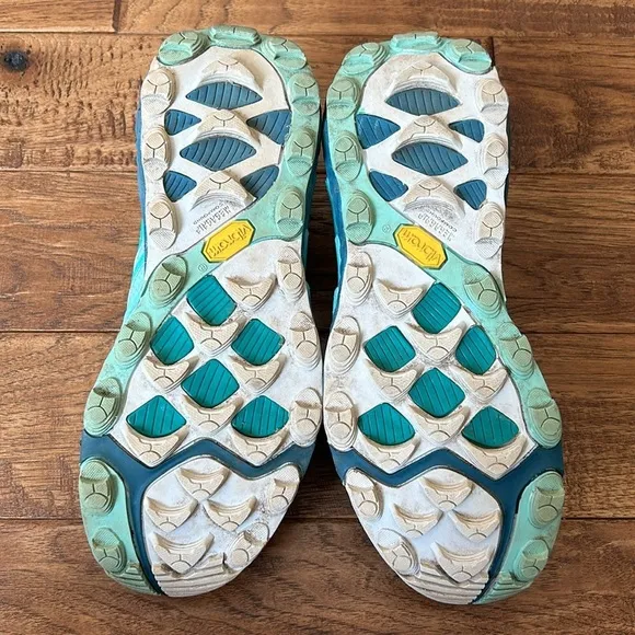 Merrell All Out Peak Trail Running Shoes Aventurine/Sea Blue Women’s Size 9.5