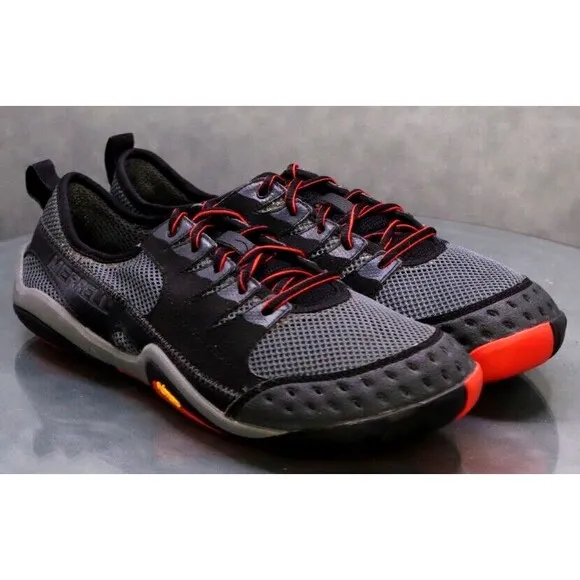 Merrell Barefoot Current Glove Men's Trail Hiking Shoes Size 8.5 Black Granite