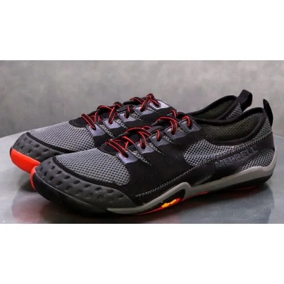 Merrell Barefoot Current Glove Men's Trail Hiking Shoes Size 8.5 Black Granite