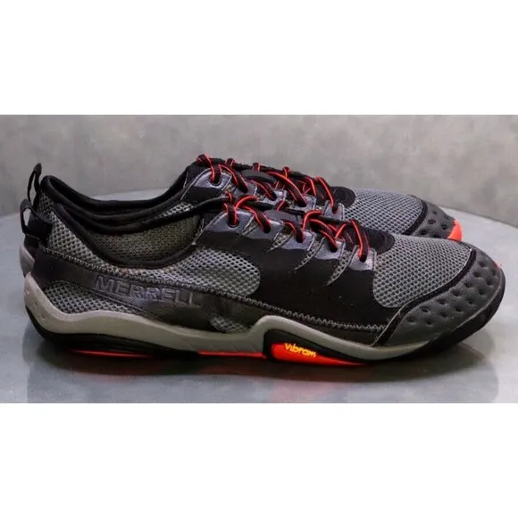 Merrell Barefoot Current Glove Men's Trail Hiking Shoes Size 8.5 Black Granite