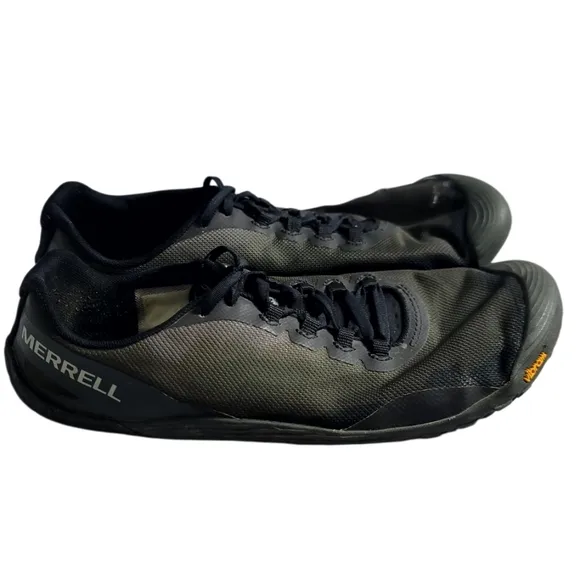 Merrell Men's US 10.5 Vapor Glove 4 Gray Barefoot Trail Running Hiking Shoes