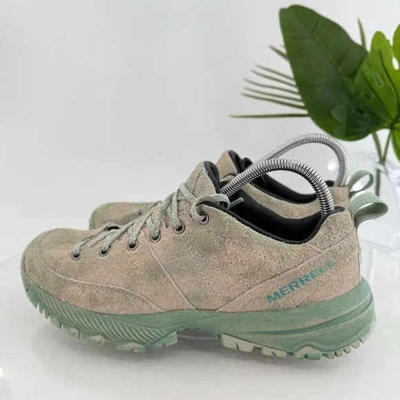 Merrell MQM Ace LTR FP 1TRL Trail Running shoes Women's Size 9.5 Green Leather