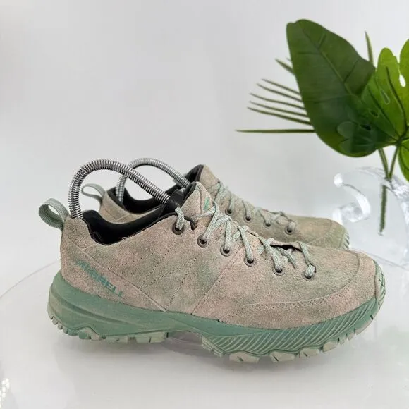 Merrell MQM Ace LTR FP 1TRL Trail Running shoes Women's Size 9.5 Green Leather