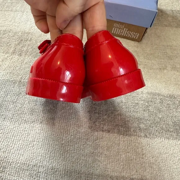 Mini Melissa Com Pochette Red Shoes and Bag Red (Size 9)