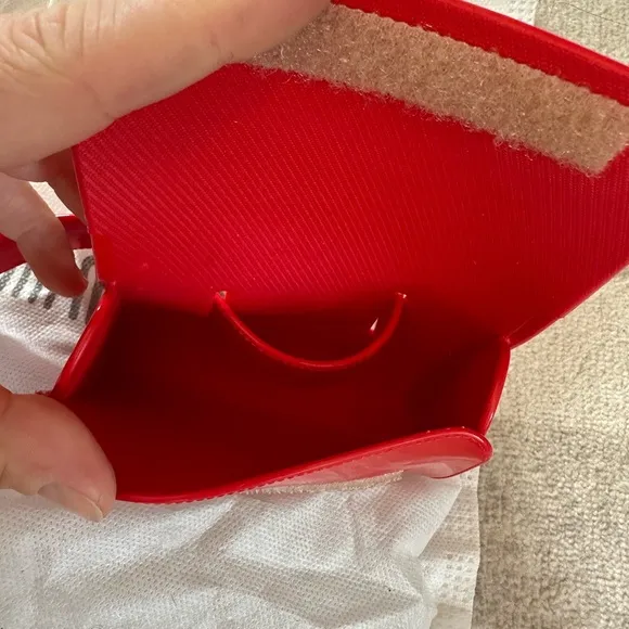 Mini Melissa Com Pochette Red Shoes and Bag Red (Size 9)