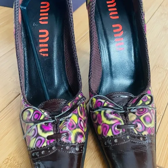 Miu Miu by Prada Brown and Multicolor Women's Shoes 39