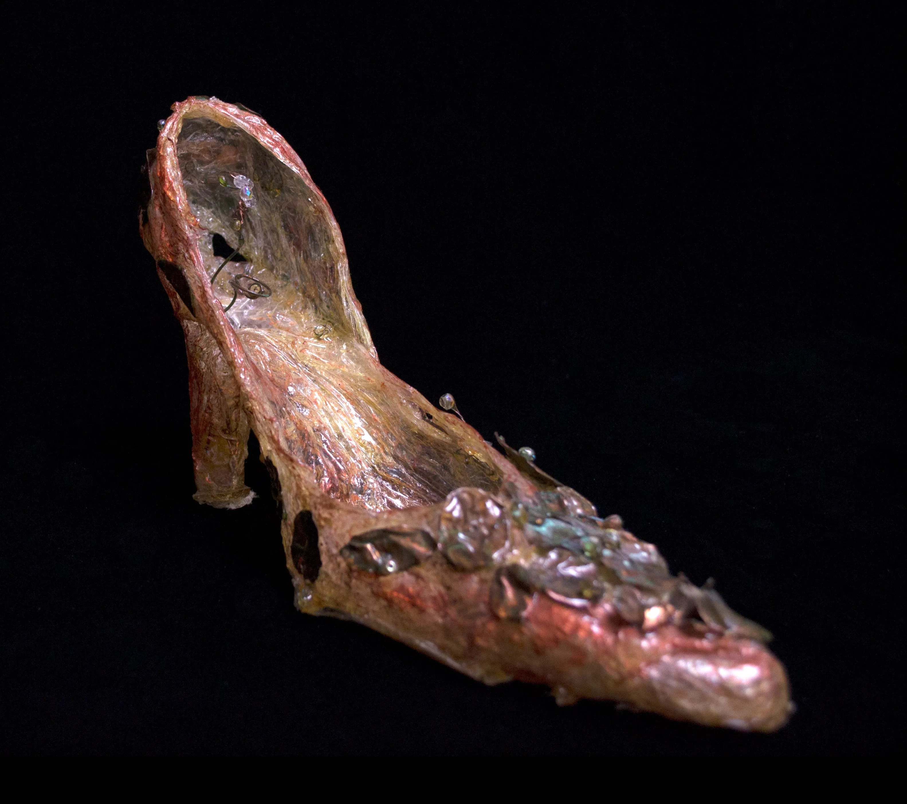 Mixed Media Resin Shoe Sculptures ~ Lilium Shoes