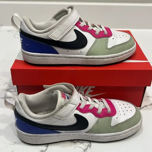 Mommy &amp; me Nike court borough low recraft pair: white, obsidian, rose 13c &amp; 6.5Y