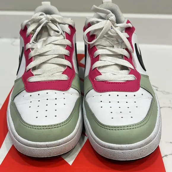 Mommy &amp; me Nike court borough low recraft pair: white, obsidian, rose 13c &amp; 6.5Y